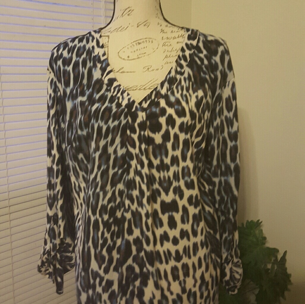 Animal print blouse